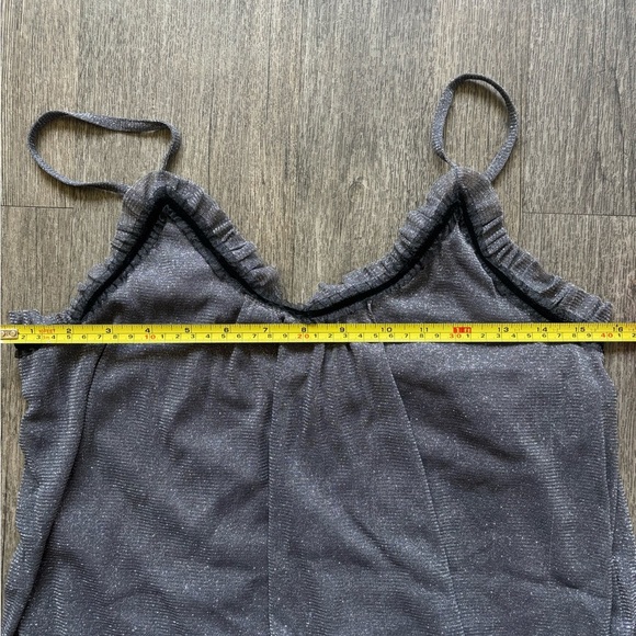 Elegant Charcoal Camisole with Ruffle Trim - Picture 4 of 6